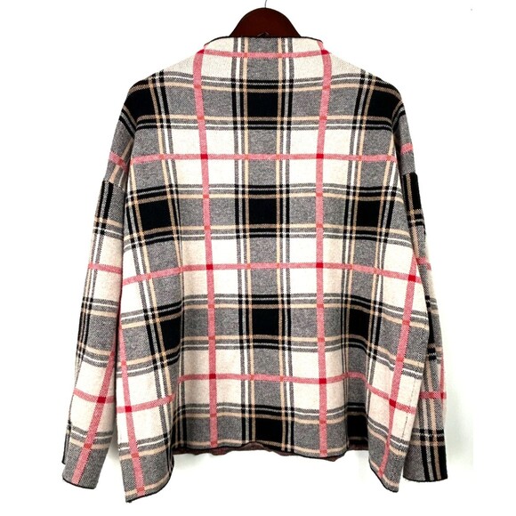 Tahari Mock Neck Plaid Pullover Top Womens Size 1X Long Sleeve Classic Comfort - Picture 7 of 11